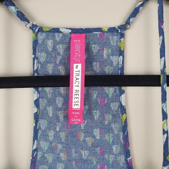 PLENTY BY TRACY‎ REESE Printed Chambray Swingy Racerback Tank Multi-color Size M - Picture 9 of 10